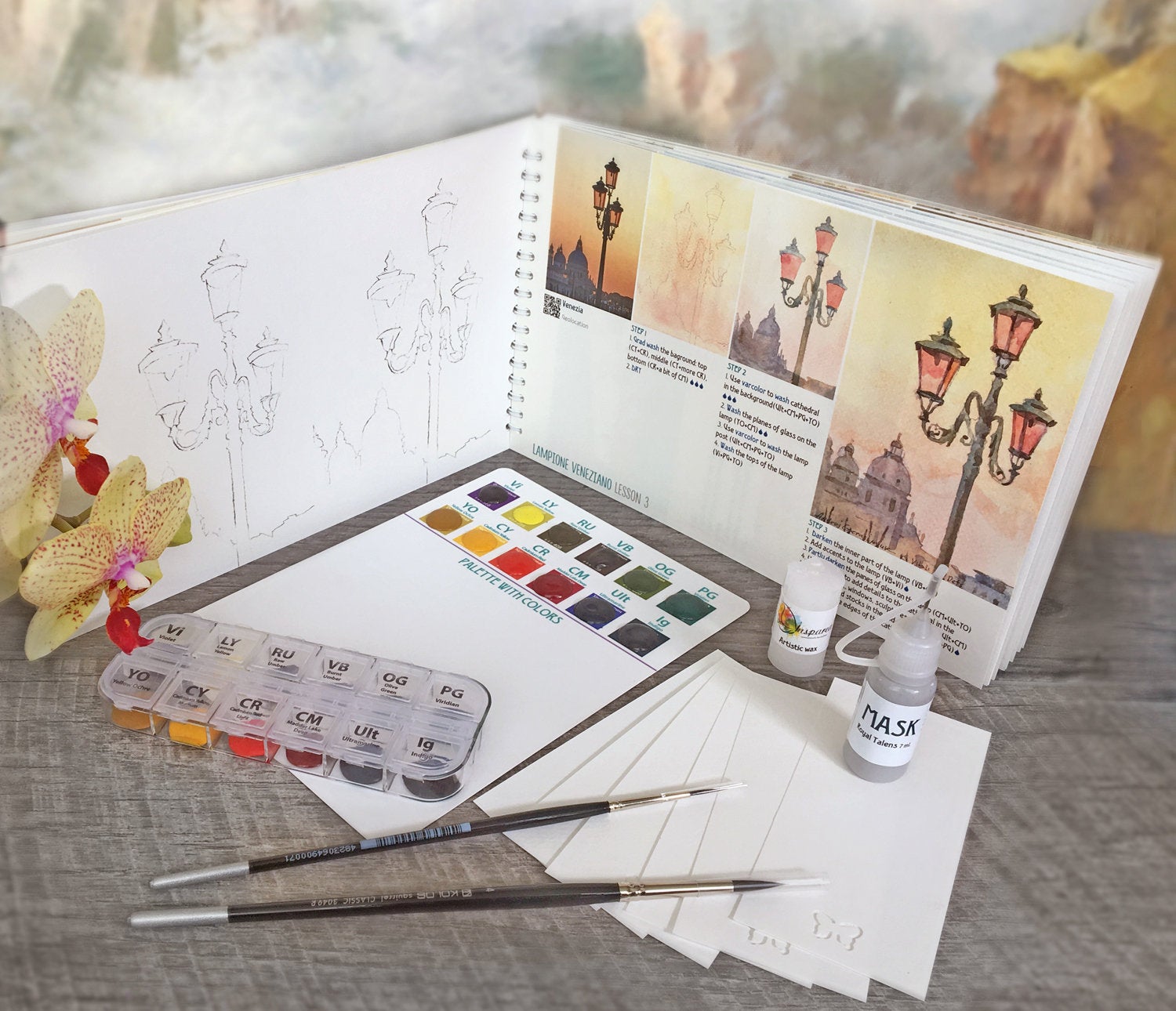 Watercolor trip to Italy kit – Insparea