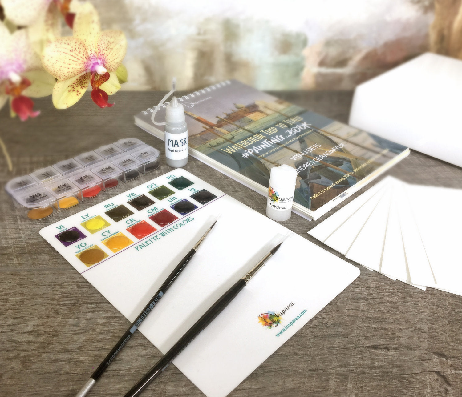 Watercolor Trip to Spain, Insparea Watercolor Painting Book on Fabriano  Paper with 17 Different Urban Landscape Tutorial Paintings for Adults -  Gift