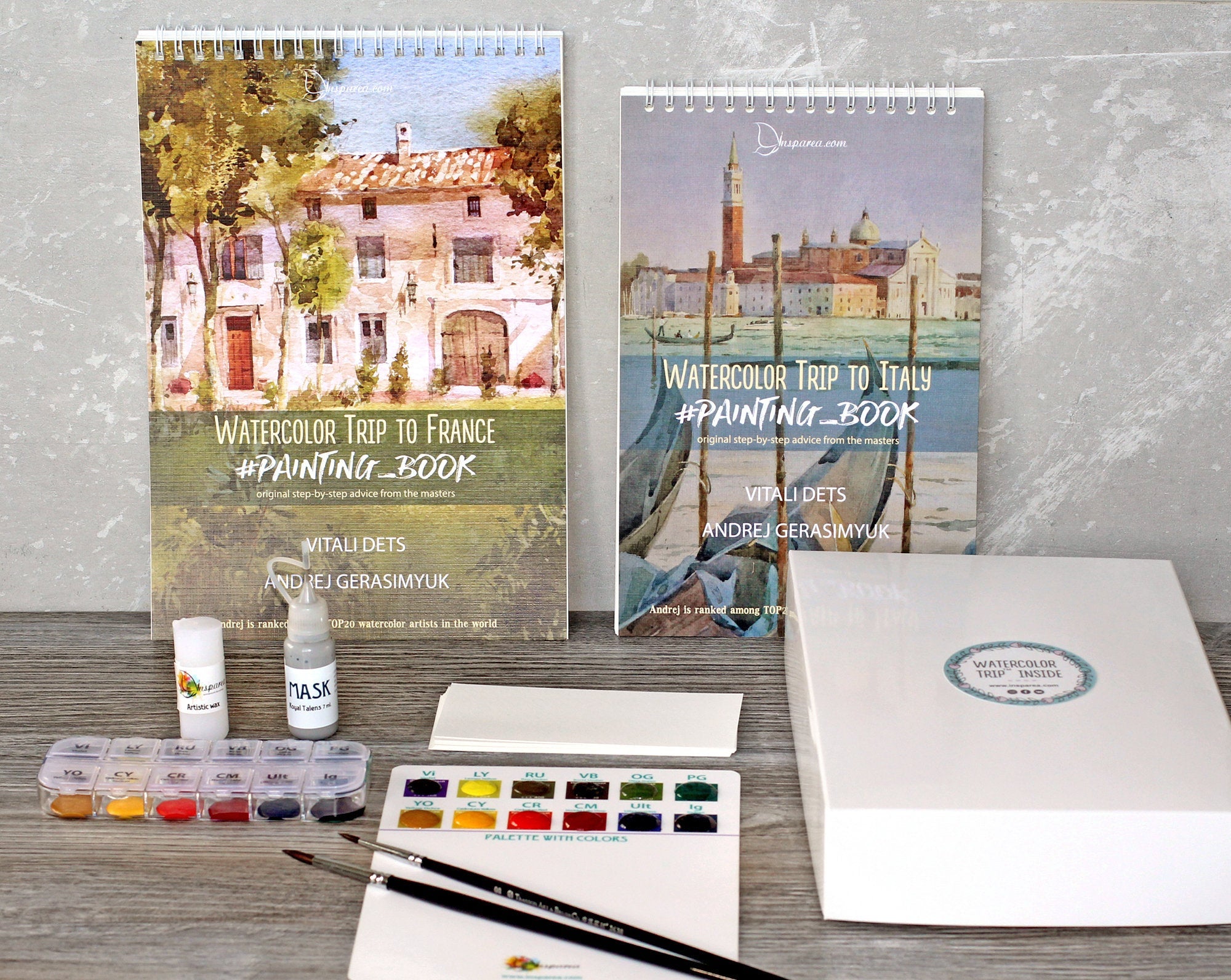 Watercolor kit (Italy & France books)