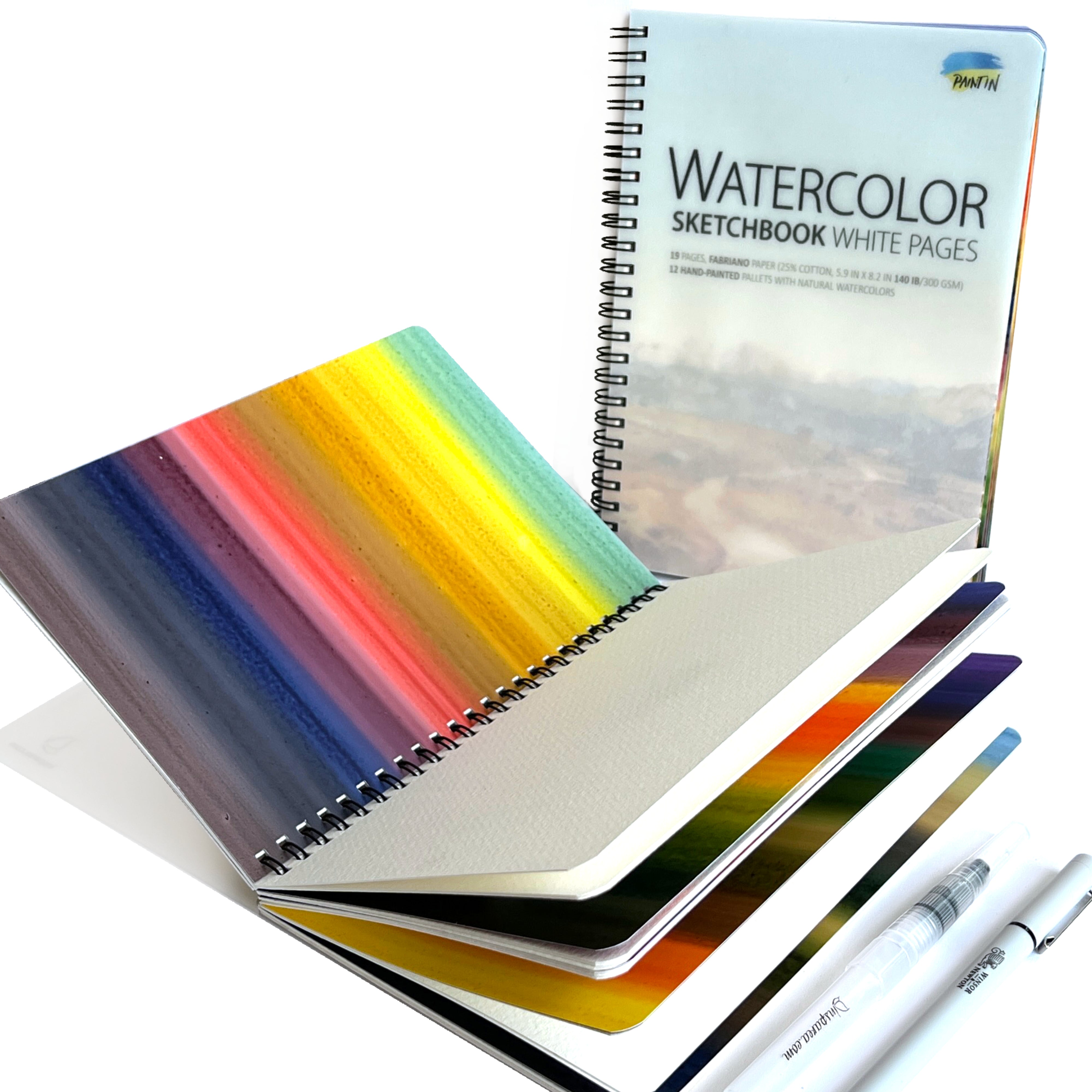 Handmade Standard Watercolor Sketchbook, 100% Cotton Paper